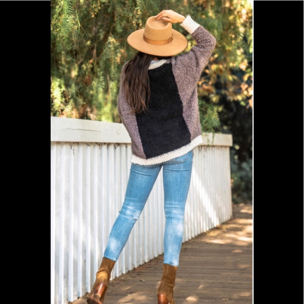Fuzzy Love Colorblock Cardigan by Love Stitch - Picture 2 of 16